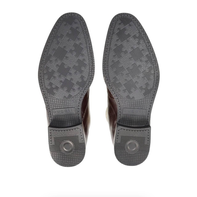 Pánske kožené topánky tmavohnedé, P527